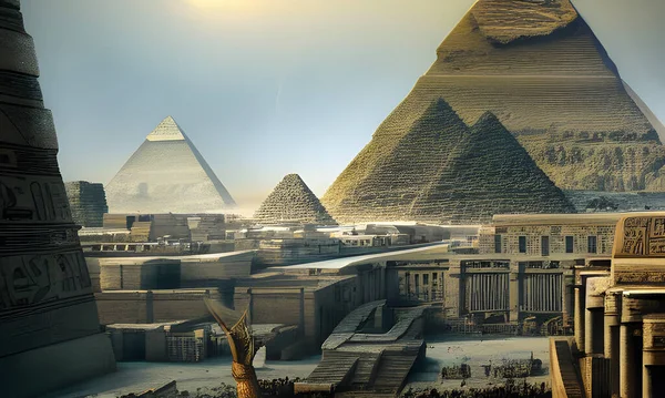 Stora Pyramider Giza Egypten — Stockfoto