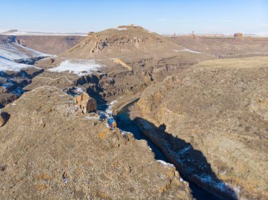 Ani harabeleri, Kizkalesi, hava manzarası.