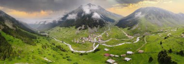 Kackar Dağları Ulusal Parkı, Verenik Platosu, hava manzarası.