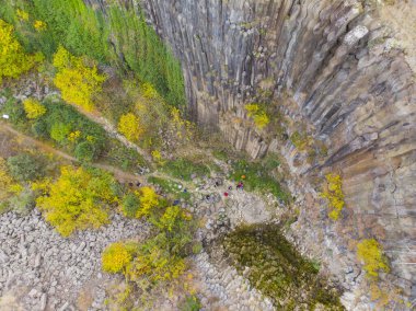 Sinop 'taki bazalt kayalıklarının havadan görünüşü