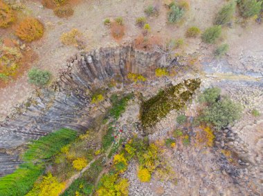 Sinop 'taki bazalt kayalıklarının havadan görünüşü