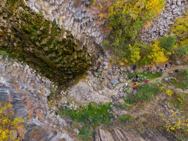 锡罗普玄武岩悬崖的空中景观 — 图库照片