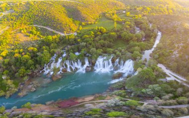 Beautiful Kravice Waterfalls in southern Bosnia and Herzegovina. clipart
