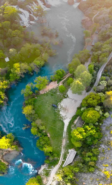 Aerial View Kravica Waterfalls Vodopad Kravica Bosnia Herzegovina — Stock Photo, Image