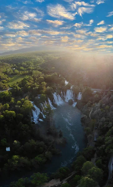 stock image Aerial view of Kravica Waterfalls (Vodopad Kravica), Bosnia and Herzegovina