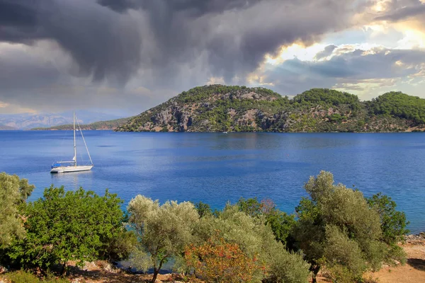 Isla Gemiler Isla San Nicolás Turquía Conocida Por Asentamiento Romano — Foto de Stock