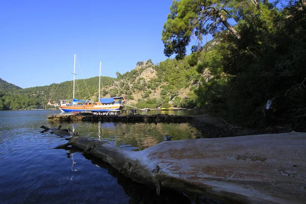 Gemiler Adası Türkiye Aziz Niklas Adası Bir Zamanlar Hıristiyanlığın Merkezlerinden — Stok fotoğraf