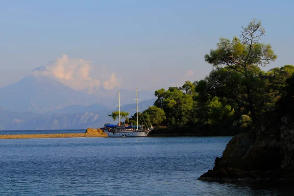 Долина Бабочек Фетхие Яхты Отдыхают Всему Острову — стоковое фото