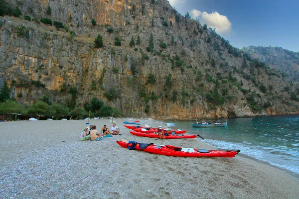 Fethiye Butterfly Valley Yachts Vacationing Island — Stock Photo, Image