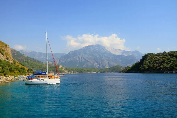 Turquoise Water Buurt Van Strand Turkse Resort Bodrum Turkije — Stockfoto