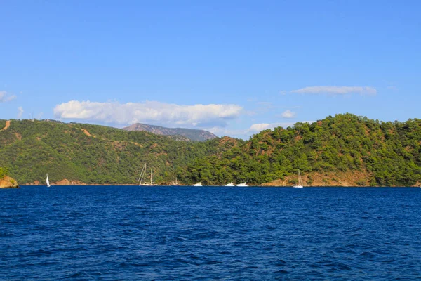 Turquoise Water Buurt Van Strand Turkse Resort Bodrum Turkije — Stockfoto