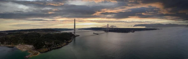 stock image  Yavuz Sultan Selim bridge.3rd Bosphorus Bridge and Northern Marmara Motorway