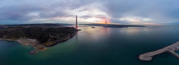 stock image  Yavuz Sultan Selim bridge.3rd Bosphorus Bridge and Northern Marmara Motorway