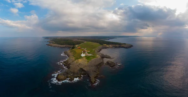 Hamsilos Coast Inceburun Lighthouse Drone Photo Sinop Turkiye — 图库照片