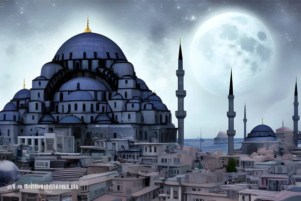 Fantastisch Uitzicht Straten Van Istanbul Avond — Stockfoto