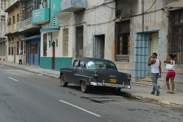 Classic Cars Streets Cuba — Stock Photo, Image