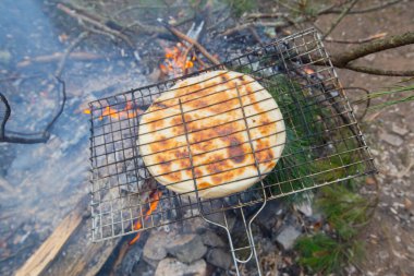 Turkish style homemade bread Bazlama