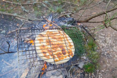 Turkish style homemade bread Bazlama