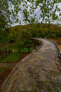 Sonbahar. Belgrad Ormanı, İstanbul, Türkiye 'deki Old Barrage