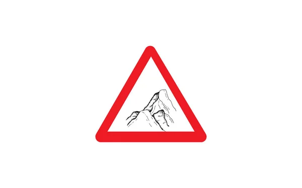 Señales Tráfico Dibujadas Varias Advertencias — Foto de Stock