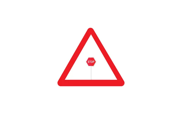 各种警告上的交通标志 — 图库照片