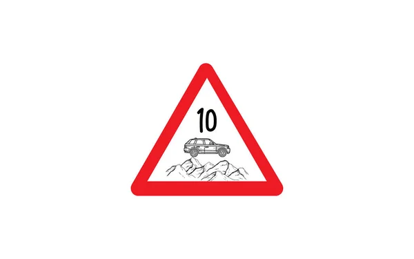 Çeşitli Uyarılara Trafik Işaretleri Çizildi — Stok fotoğraf