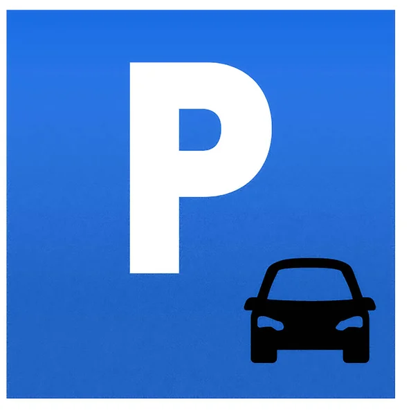 Placa Estacionamiento Placa Azul Estándar — Foto de Stock