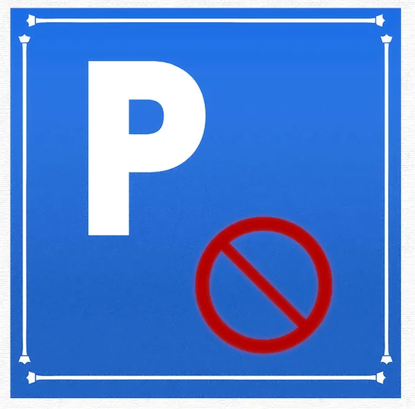 Piastra Parcheggio Targa Standard Blu — Foto Stock
