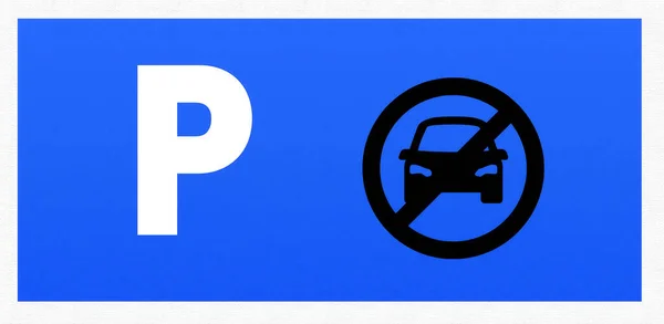 Standardowa Niebieska Płyta Parkingowa — Zdjęcie stockowe