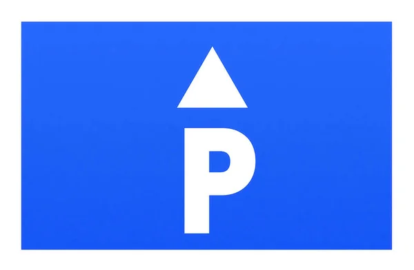 Piring Parkir Plat Biru Standar — Stok Foto