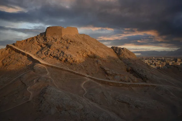 Ruines Près Des Tours Silence Construites Par Des Zoroastriens Yazd — Photo