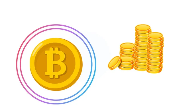 Bitcoin Symbole Und Grafiken Weißer Hintergrund — Stockfoto