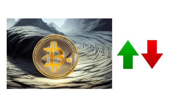 Κρυπτονομίσματα Και Μάρκες Bitcoin Νόμισμα — Φωτογραφία Αρχείου