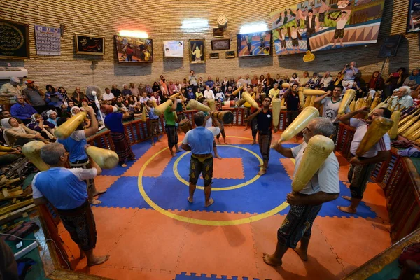 stock image Pahlevani and zoorkhaneh rituals.Traditional Iranian system of athletics originally used to train warriors