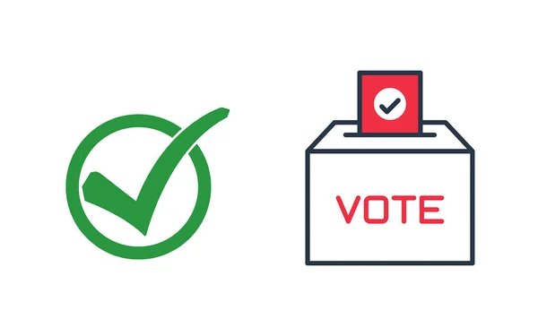 Voting Election Icons White Background — 스톡 사진