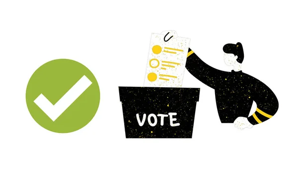 Ícones Votação Eleição Fundo Branco — Fotografia de Stock