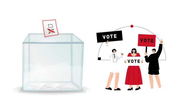 Иконки Голосования Выборов Белый Фон — стоковое фото