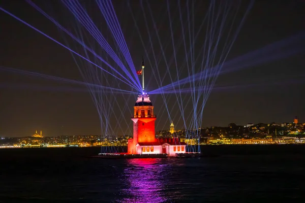Maiden Tower Verziója Felújítás Után Isztambul Törökország — Stock Fotó