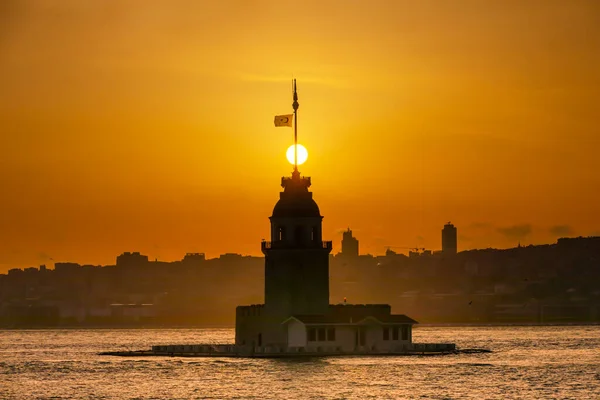 Maiden Tower Nieuwe Versie Istanbul Turkije Kiz Kulesi Een Nieuwe — Stockfoto