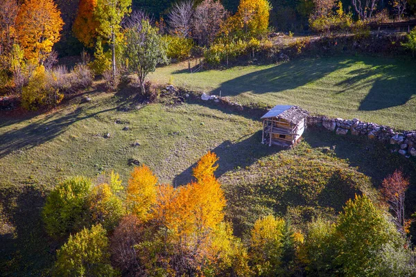 Jesienny Widok Savsat Artvin Turcja Piękny Jesienny Krajobraz Bazgiret Maden — Zdjęcie stockowe
