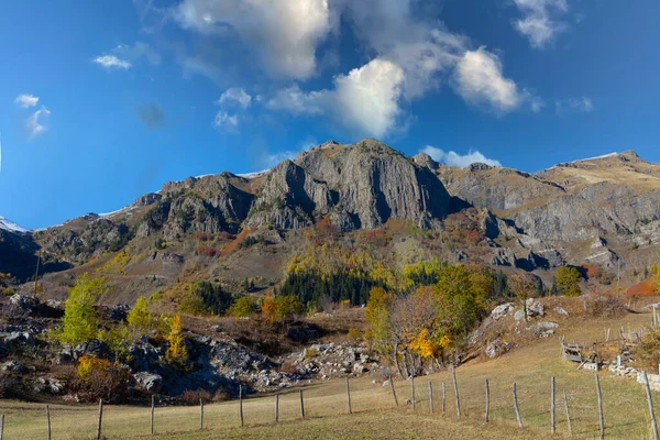 Blick Auf Den Herbst Savsat Artvin Türkei Schöne Herbstlandschaft Dorf — Stockfoto