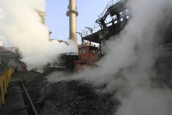 Βιομηχανικό Εργοστάσιο Σιδήρου Και Χάλυβα — Φωτογραφία Αρχείου