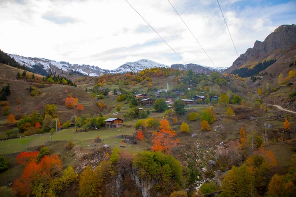 Savsat Sonbahar Manzarası Artvin Türkiye Bazgiret Maden Köyü Nde Güzel — Stok fotoğraf