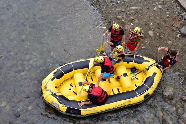 Turistas Que Hacen Rafting Tormenta Del Río Firtina Deresi — Foto de Stock
