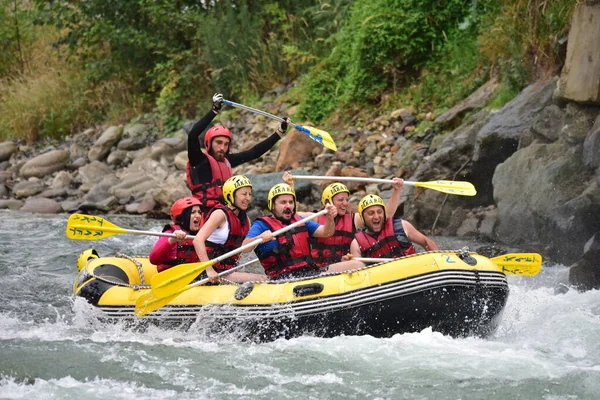 Tourists Who Rafting River Storm Firtina Deresi — Stock Photo, Image