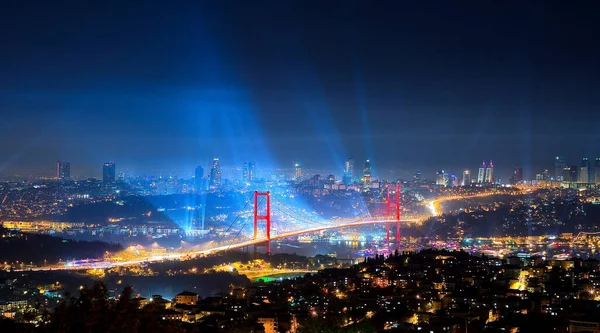 Жовтня День Республіки Ekim Cumhuriyet Bayrami Святкування Fireworks Display Photo — стокове фото