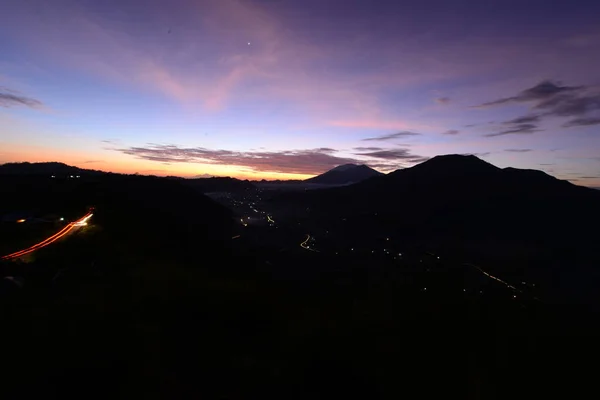 Fantastisk Utsikt Över Morgonen Pinggan Hill Bali Indonesien — Stockfoto