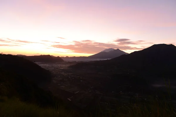 Καταπληκτική Θέα Πρωί Στο Pinggan Hill Μπαλί Ινδονησία — Φωτογραφία Αρχείου