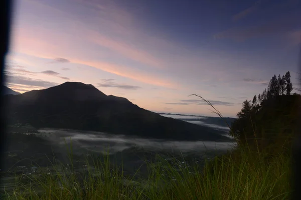 Καταπληκτική Θέα Πρωί Στο Pinggan Hill Μπαλί Ινδονησία — Φωτογραφία Αρχείου