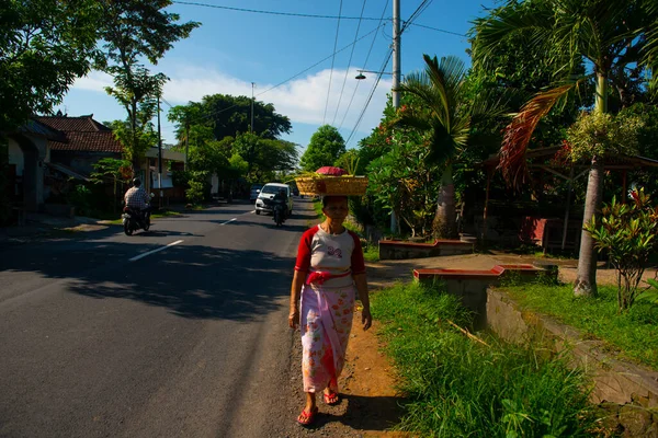Vida Cultura Rua Indonésia Roupas Tradicionais — Fotografia de Stock